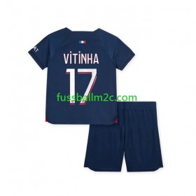 Fußballtrikots Paris Saint-Germain Vitinha 17 Kinder Heim Trikotsatz 2023-2024